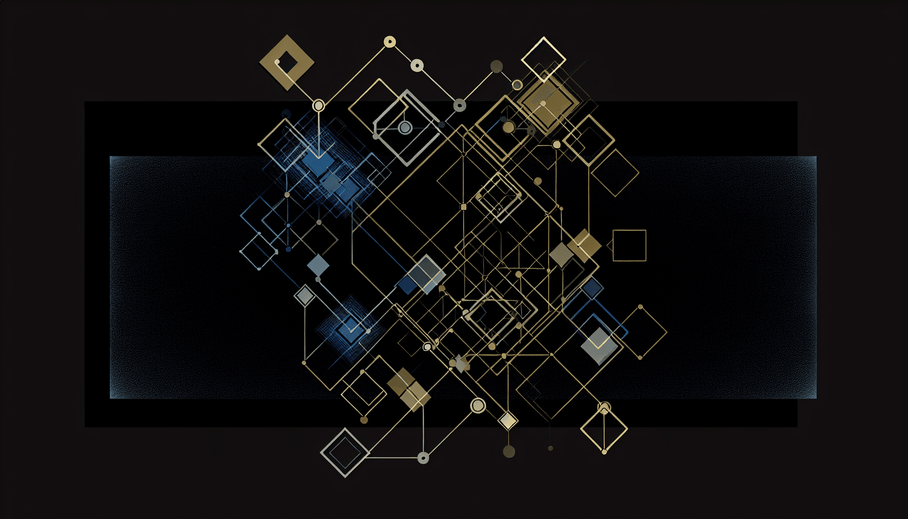 Abstract illustration of interconnected geometric shapes symbolizing quantum error correction.