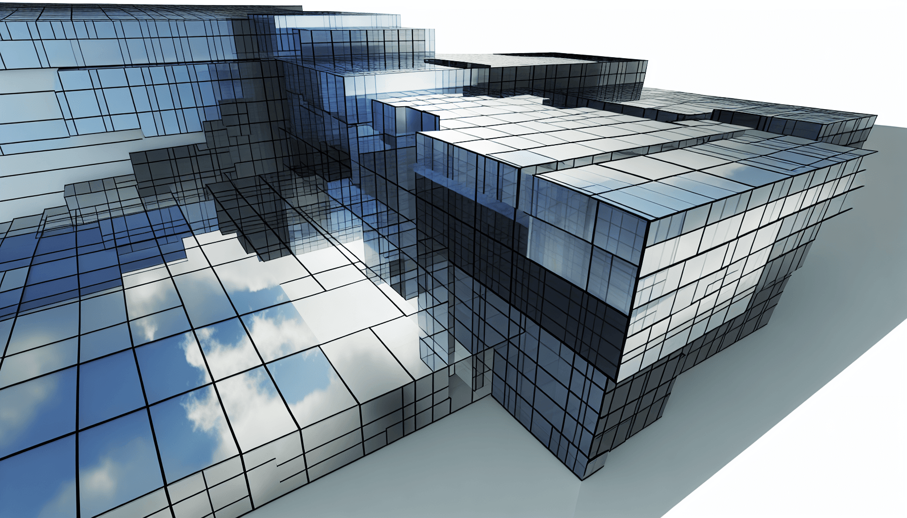 Modern skyscraper with reflective glass panels, symbolizing innovation and growth in a tech-driven urban landscape.